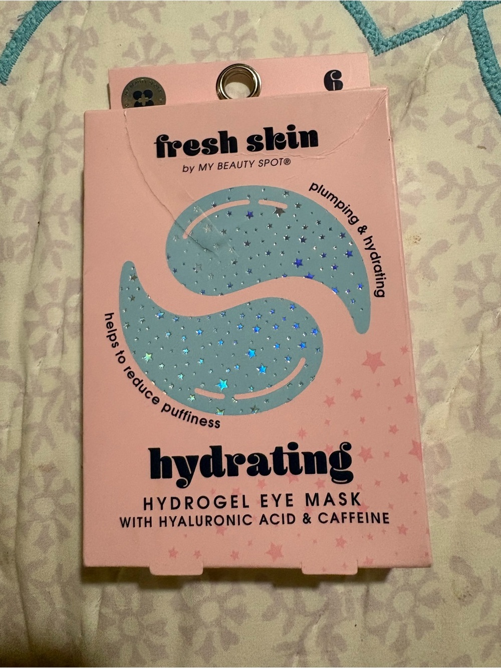 Fresh Skin Hydrating Hydrogel Eye Mask - Pink & Blue Accents